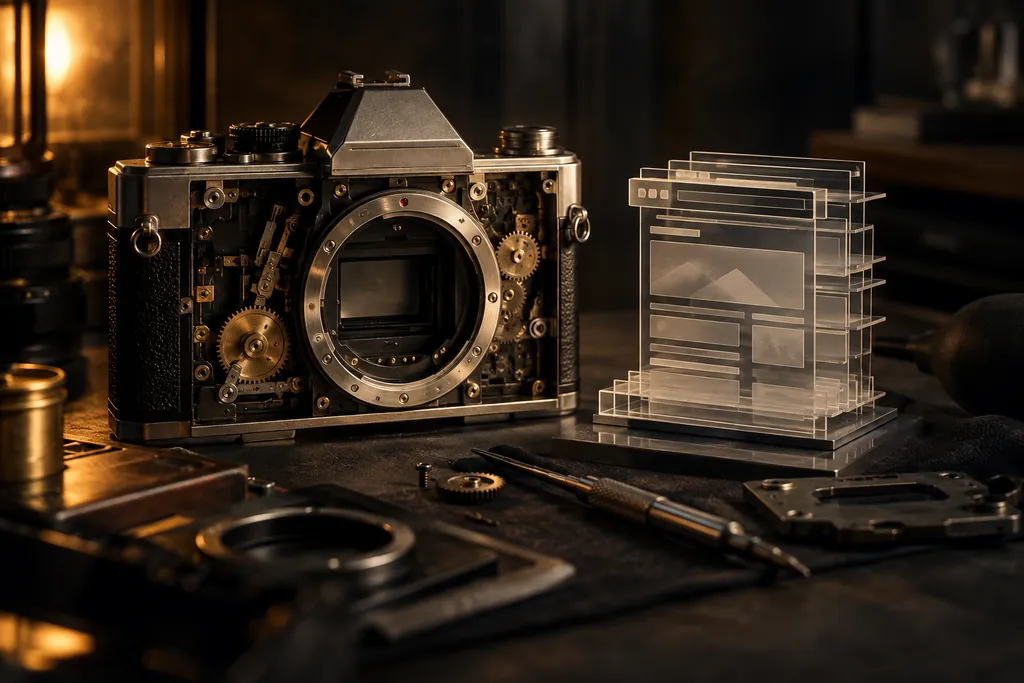 Precision gears and a layered model of website architecture.